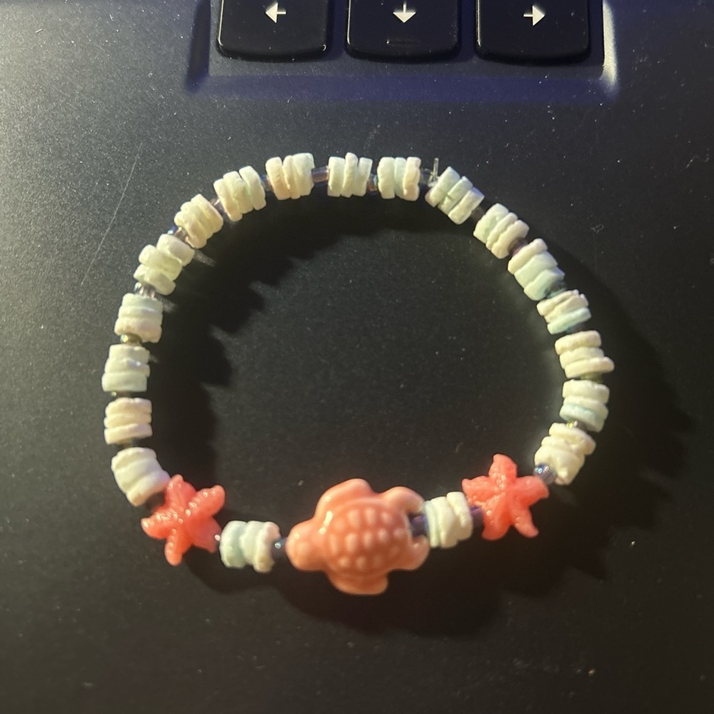 Starfish and Turtle Beaded Bracelet